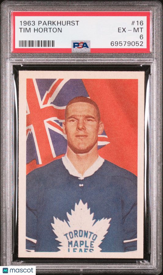 1963 Parkhurst #16 Tim Horton Maple Leafs PSA 6