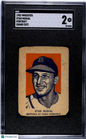 1952 Wheaties (Hand Cut) Stan Musial Portrait Cardinals SGC 2