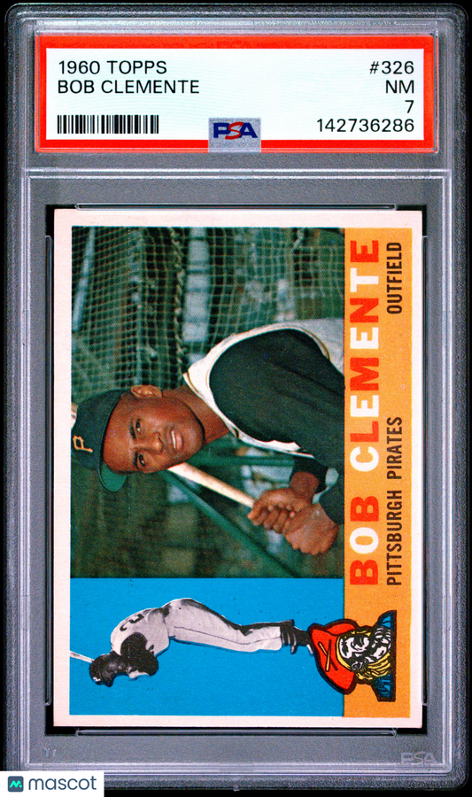 1960 Topps #326 Roberto Clemente Pirates PSA 7
