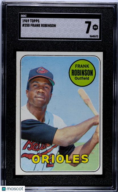 1969 Topps #250 Frank Robinson Orioles SGC 7