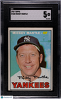 1967 Topps #150 Mickey Mantle Yankees SGC 5