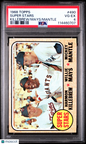 1968 Topps #490 Super Stars with Mickey Mantle PSA 4