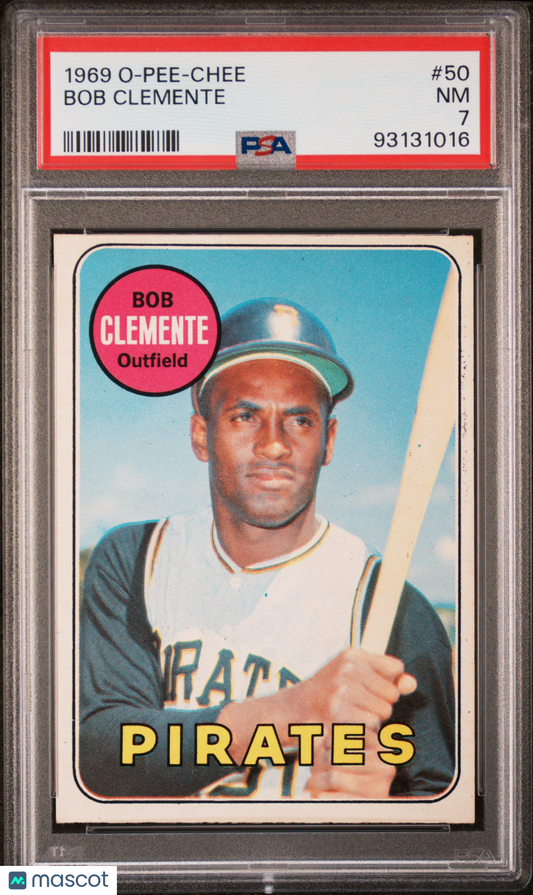 1969 OPC O-Pee-Chee #50 Roberto Clemente Pirates PSA 7