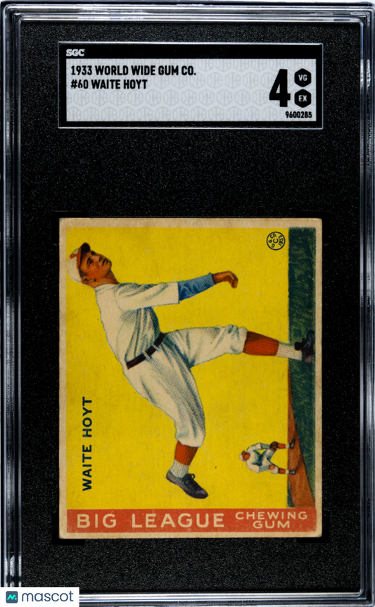 1933 Goudey World Wide Gum #60 Waite Hoyt Pirates SGC 4