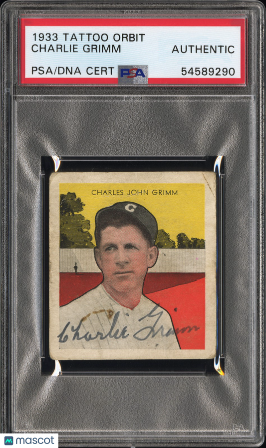 1933 R305 Tattoo Orbit Charles John Grimm Signed Autograph PSA/DNA PSA Authentic