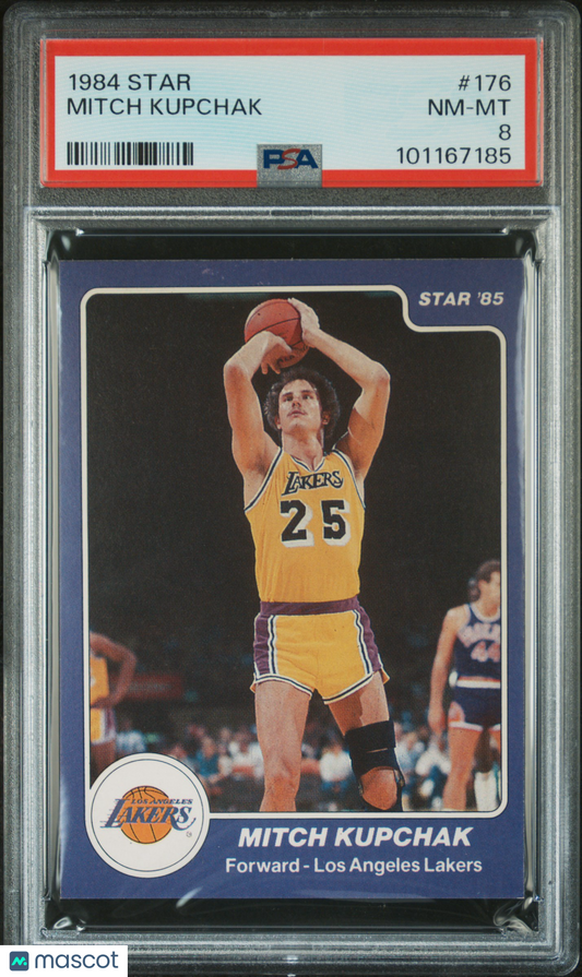1984 Star #176 Mitch Kupchak Lakers PSA 8