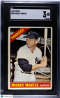1966 Topps #50 Mickey Mantle Yankees SGC 3