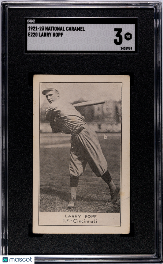 1921-23 E220 National Caramel Larry Kopf Cincinnati SGC 3