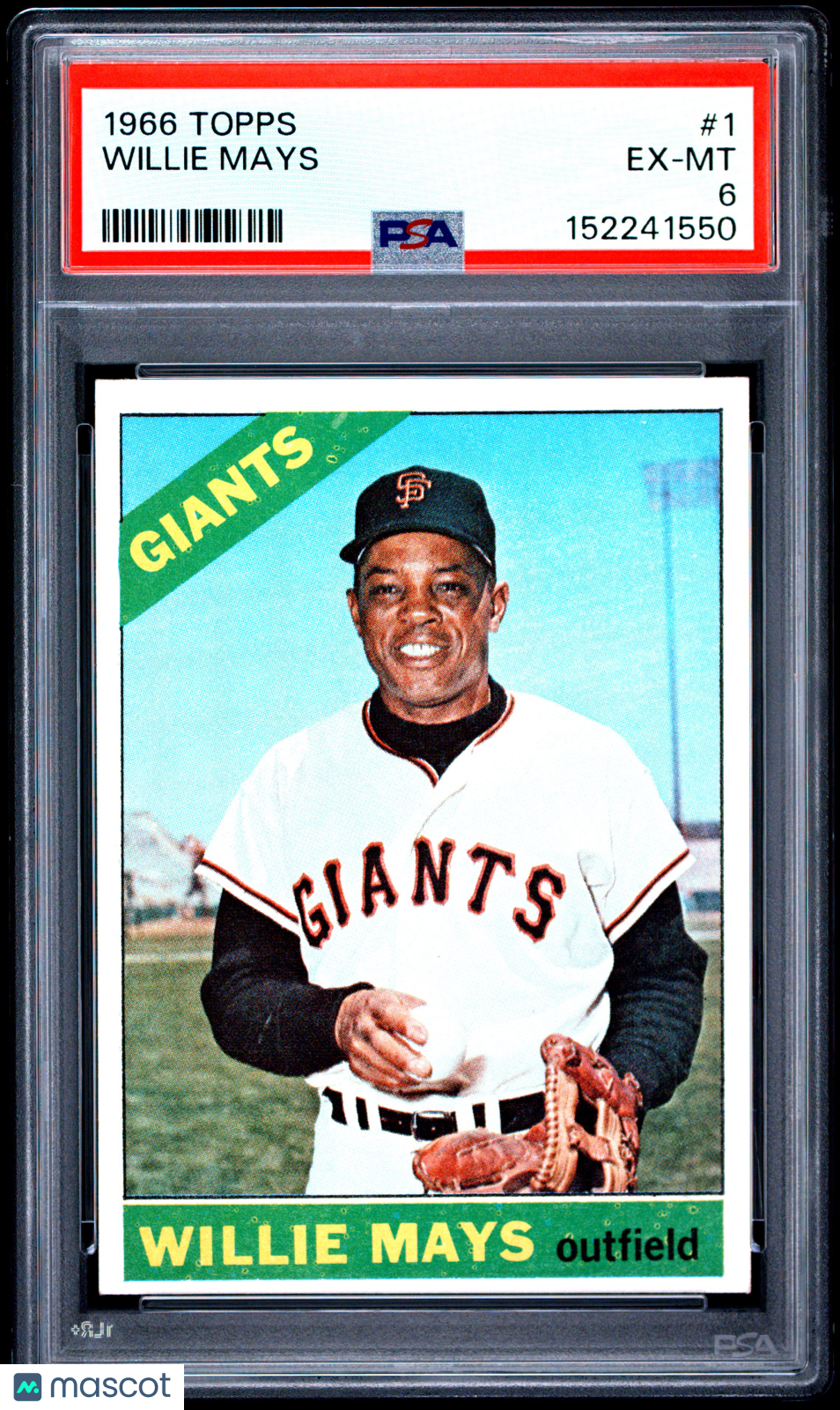 1966 Topps #1 Willie Mays Giants PSA 6