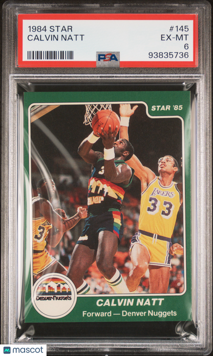 1984 Star #145 Calvin Natt Nuggets PSA 6