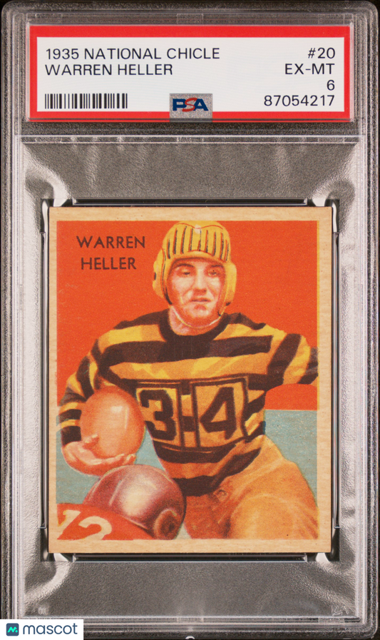 1935 National Chicle #20 Warren Heller Pirates PSA 6