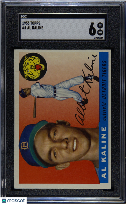 1955 Topps #4 Al Kaline Tigers SGC 6