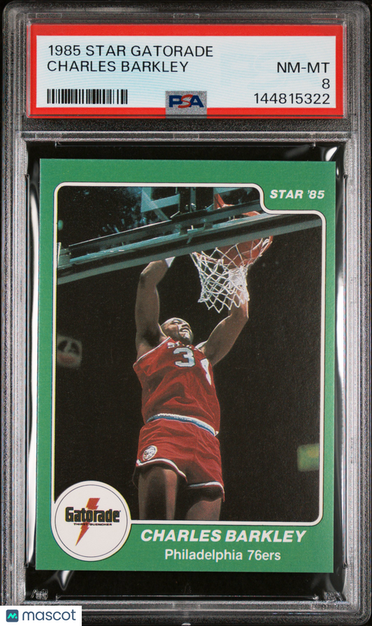 1984-85 Star Gatorade Charles Barkley 76ers PSA 8