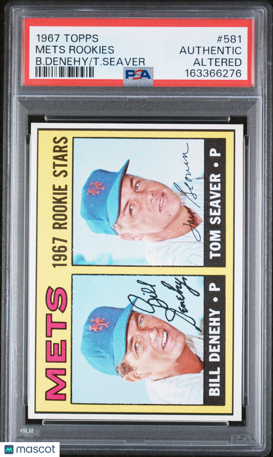 1967 Topps #581 Tom Seaver Rookie HOF Mets PSA Authentic Altered Well Centered