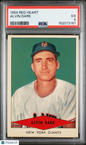 1954 Red Heart Alvin Dark Giants PSA 5