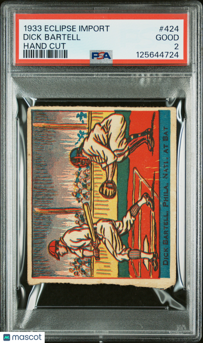 1933 Eclipse Import #424 Dick Bartell Philadelphia PSA 2