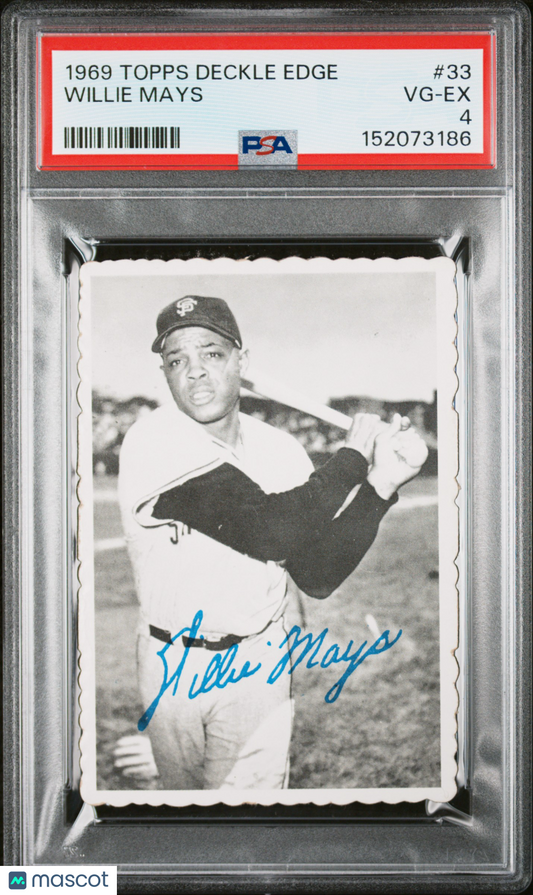 1969 Topps Deckle Edge #33 Willie Mays Giants PSA 4
