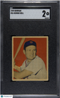 1949 Bowman #26 George Kell Rookie HOF Tigers SGC 2 Well Centered