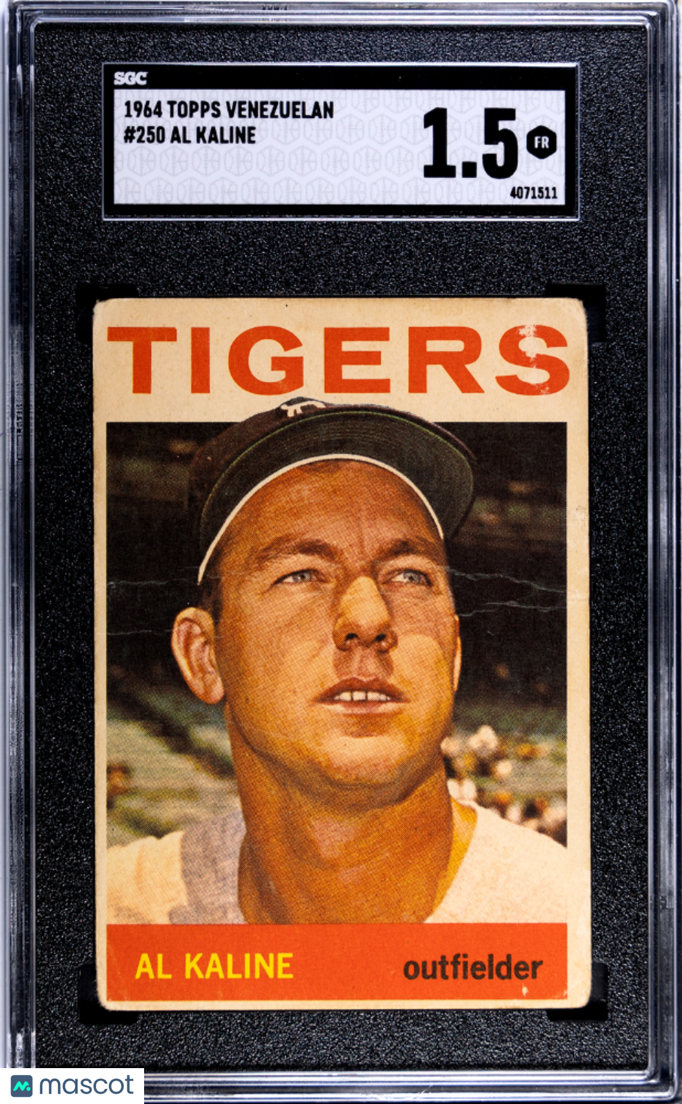 1964 Topps Venezuelan #250 Al Kaline Tigers SGC 1.5