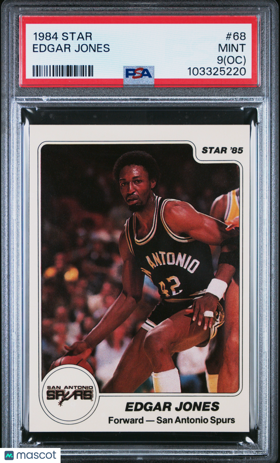 1984 Star #68 Edgar Jones Spurs PSA 9 (OC)