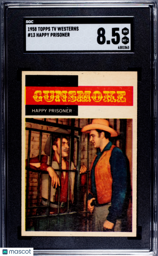 1958 Topps TV Westerns #13 Happy Prisoner SGC 8.5