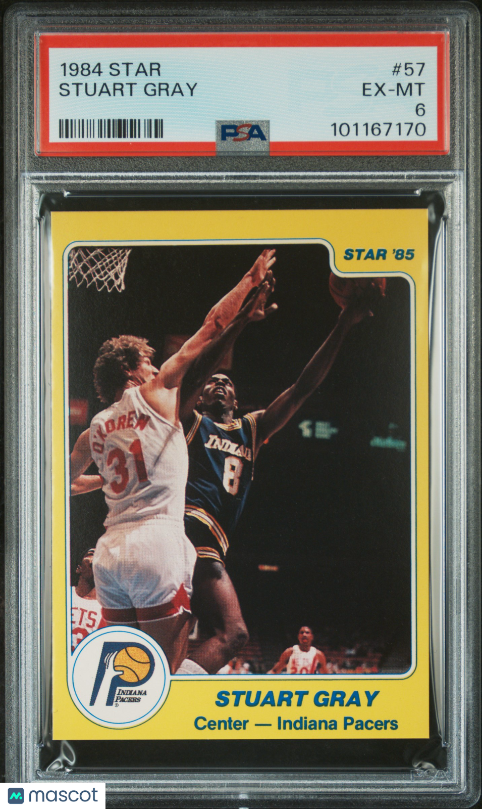 1984 Star #57 Stuart Gray Pacers PSA 6