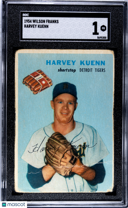 1954 Wilson Franks Harvey Kuenn Tigers SGC 1
