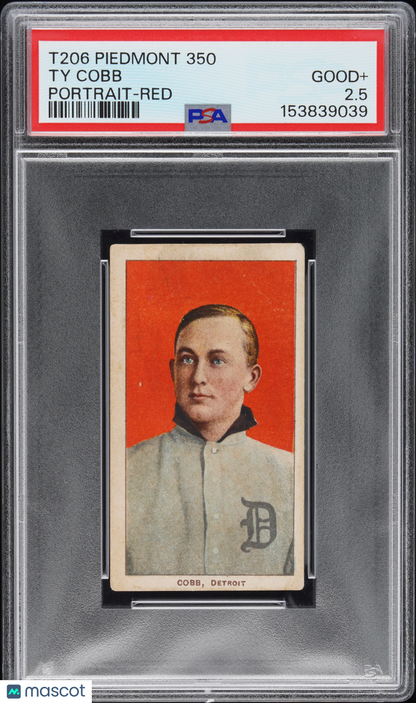T206 Ty Cobb Portrait Red Detroit PSA 2.5 Piedmont Back