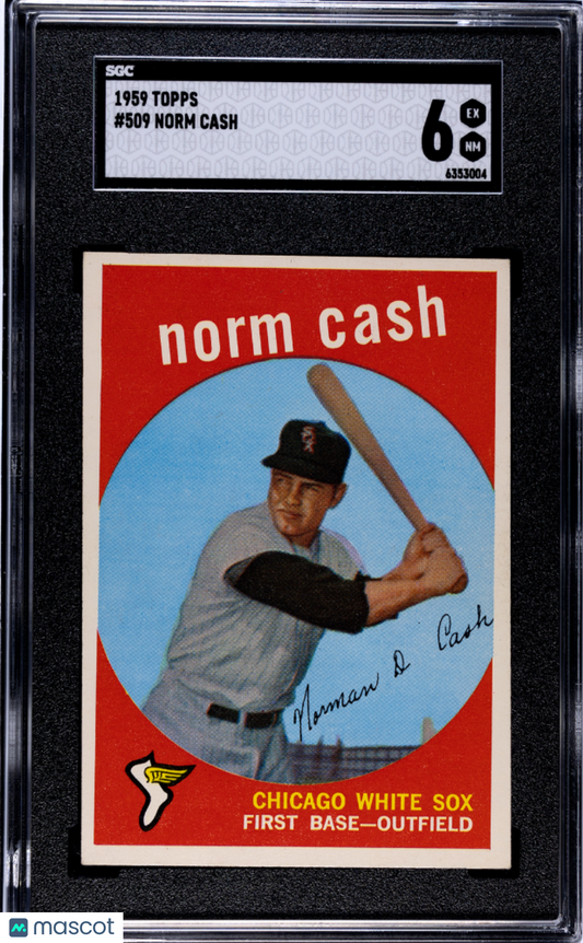 1959 Topps #509 Norm Cash Rookie White Sox SGC 6