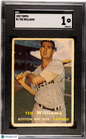 1957 Topps #1 Ted Williams Red Sox SGC 1