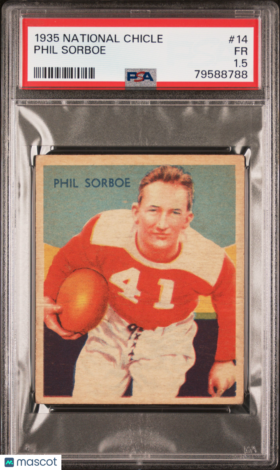 1935 National Chicle #14 Phil Sorboe Cardinals PSA 1.5
