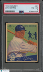 1934 Goudey #61 Lou Gehrig Yankees PSA 4