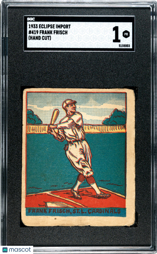 1933 Eclipse Import #419 Frank Frisch Cardinals SGC 1