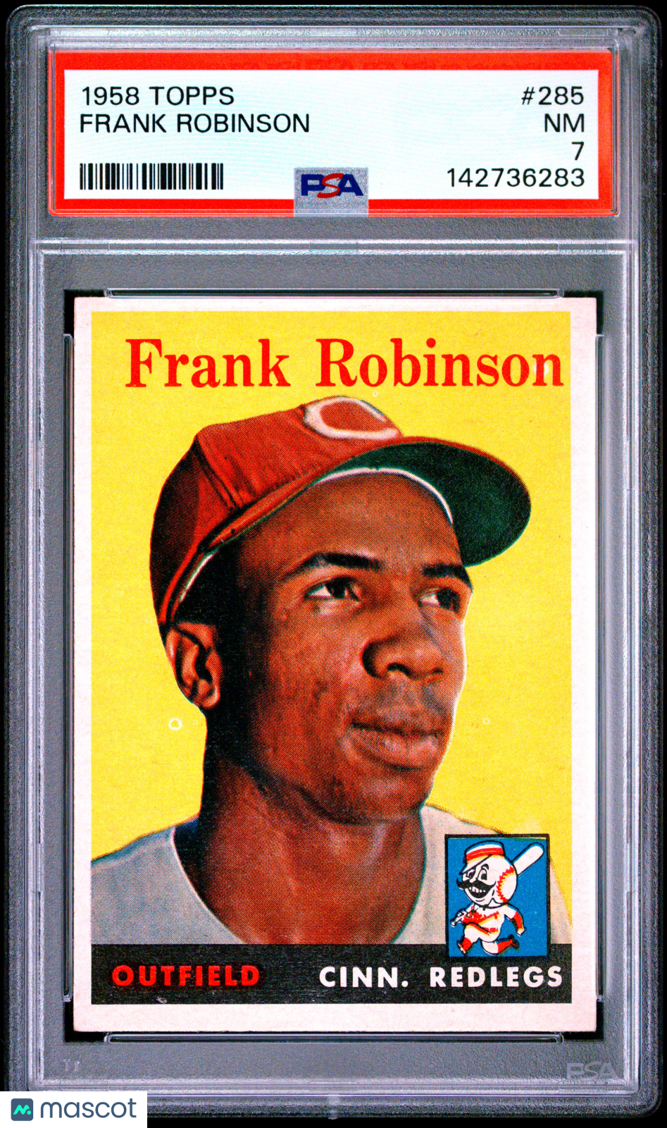 1958 Topps #285 Frank Robinson 2nd Year Reds PSA 7