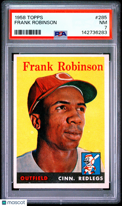 1958 Topps #285 Frank Robinson 2nd Year Reds PSA 7