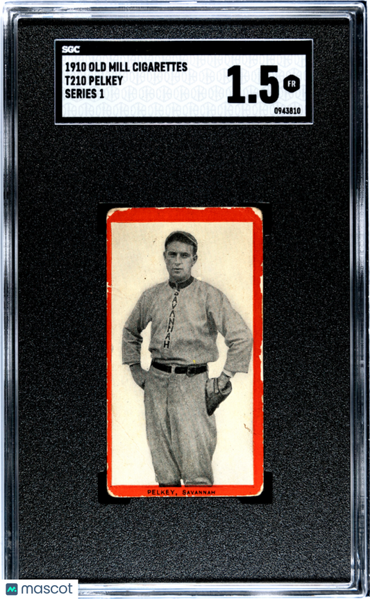 1910 T210 Old Mill Cigarettes Series 1 Pelkey Savannah SGC 1.5