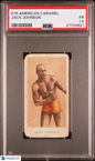 1909-1910 E75 American Caramel Boxing Jack Johnson PSA 1.5