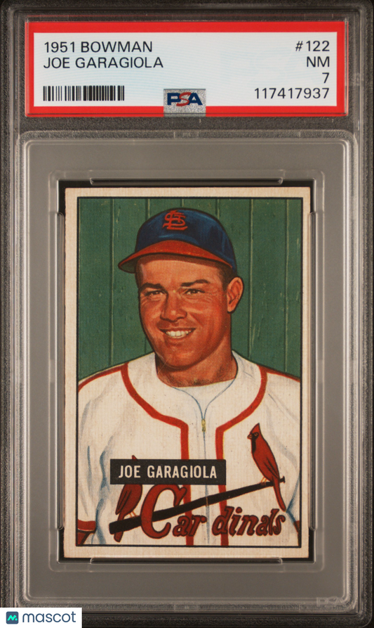1951 Bowman #122 Joe Garagiola Rookie Cardinals PSA 7