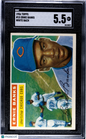 1956 Topps #15 Ernie Banks White Back Cubs SGC 5.5