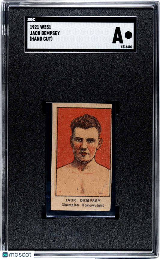 1921 W551 Jack Dempsey Boxing SGC Authentic