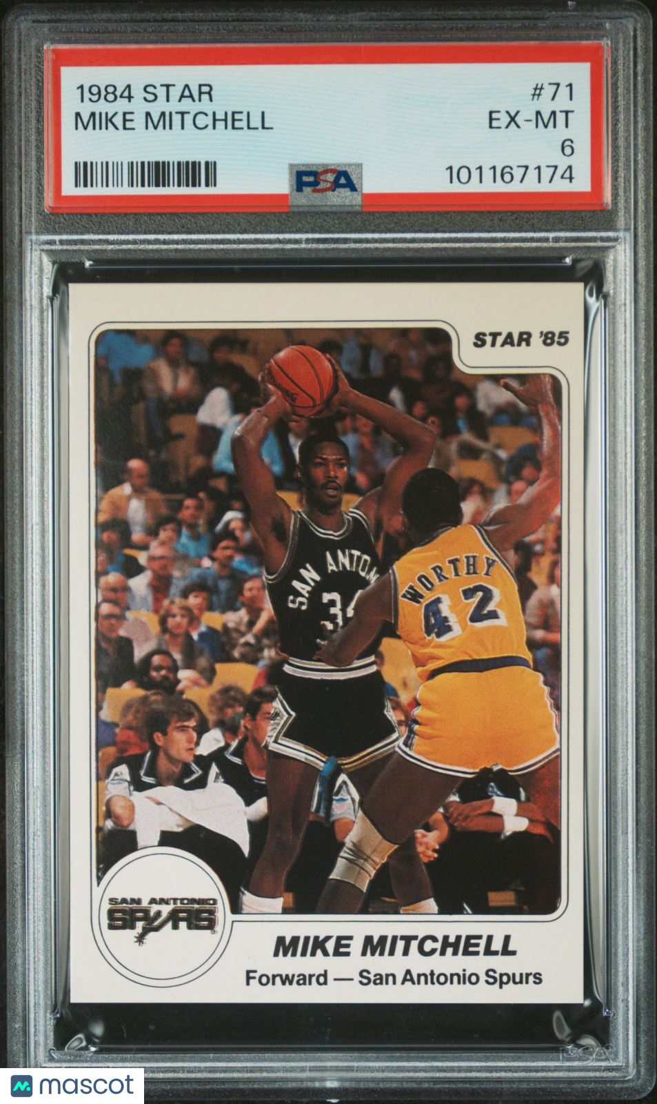 1984 Star #71 Mike Mitchell Spurs PSA 6