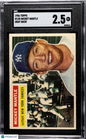 1956 Topps #135 Mickey Mantle Gray Back Yankees SGC 2.5 (Appears Nicer)