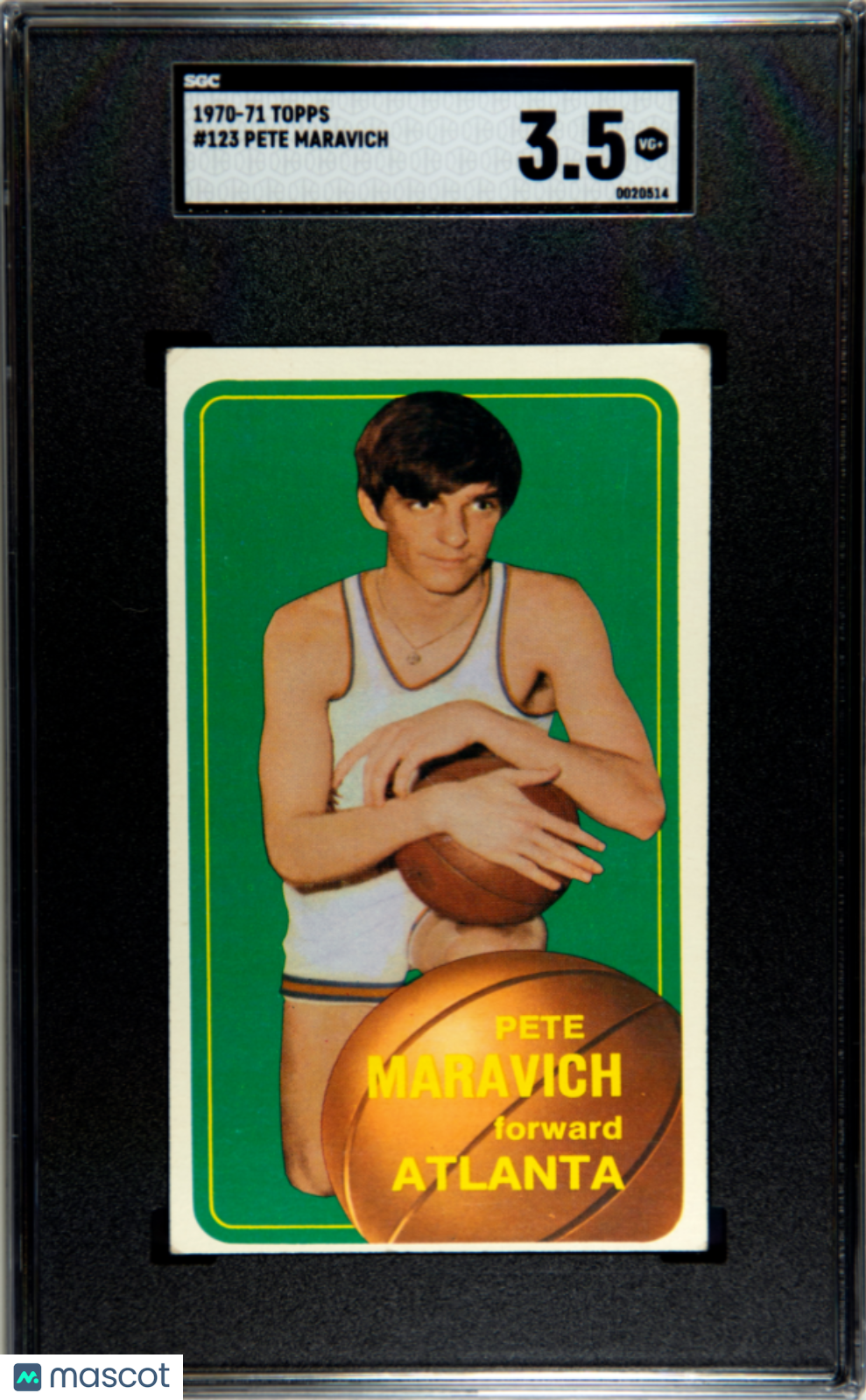 1970 Topps #123 Pete Maravich Rookie HOF Atlanta SGC 3.5