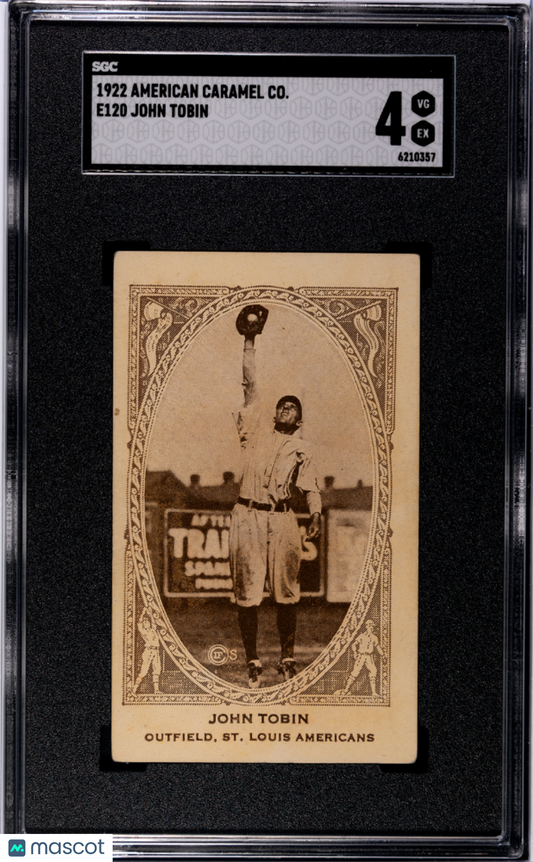1922 E120 American Caramel John Tobin St. Louis SGC 4