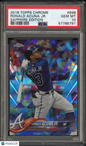 2018 Topps Chrome Sapphire Edition #698 Ronald Acuna Jr. Rookie Braves PSA 10