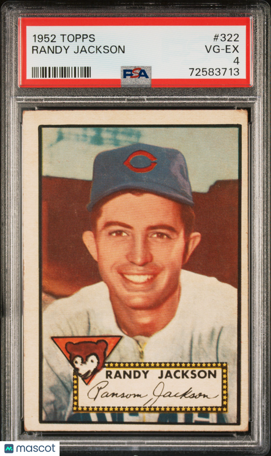 1952 Topps  #322 Randy Jackson Cubs PSA 4