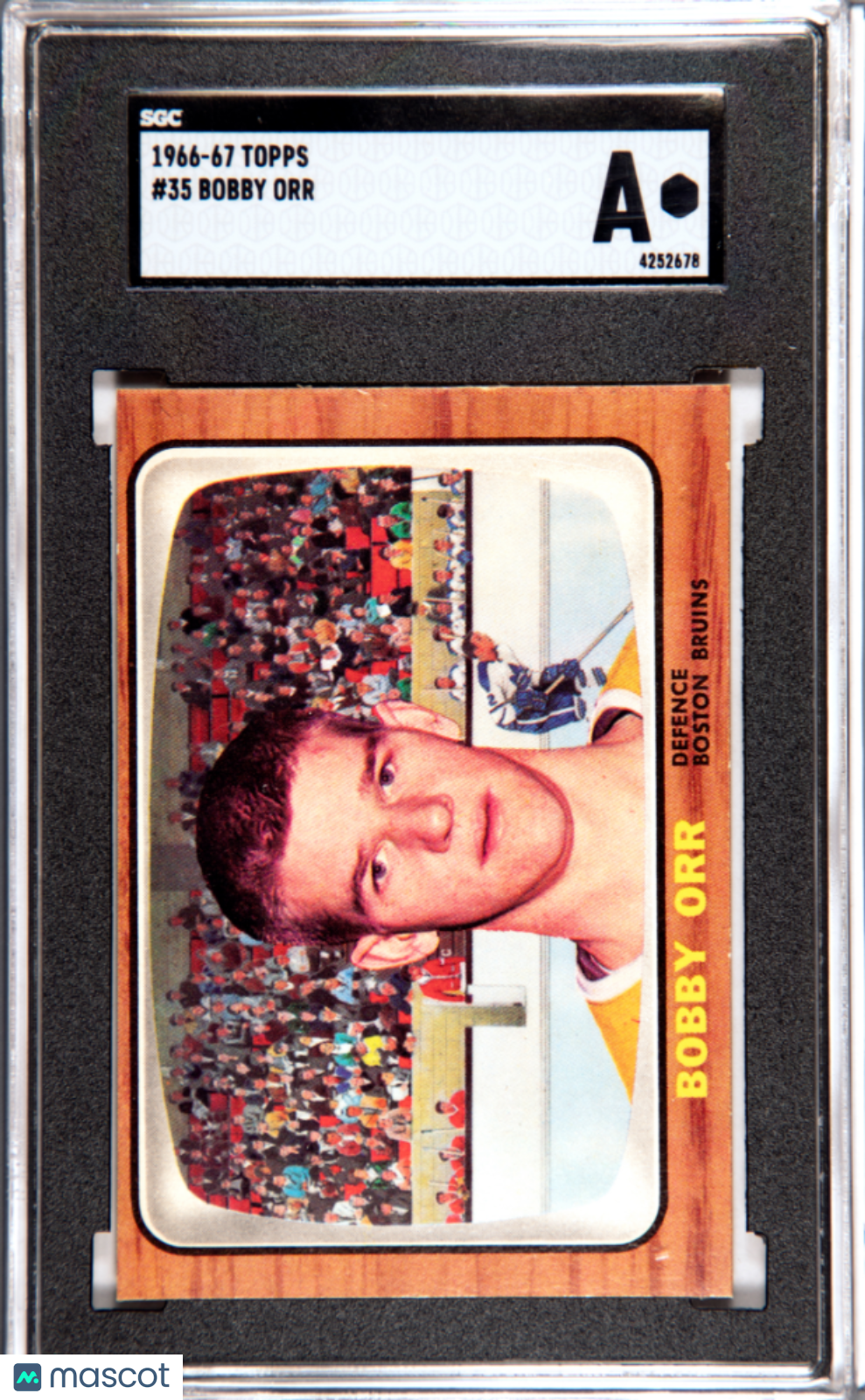 1966 Topps #35 Bobby Orr Rookie HOF Bruins SGC Authentic (Appears Near Mint)