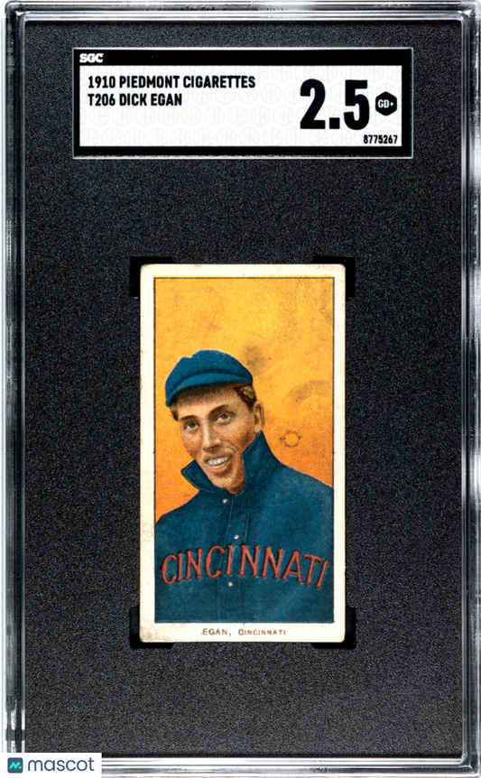 1910 T206 Dick Egan Cincinnati SGC 2.5 Piedmont Back