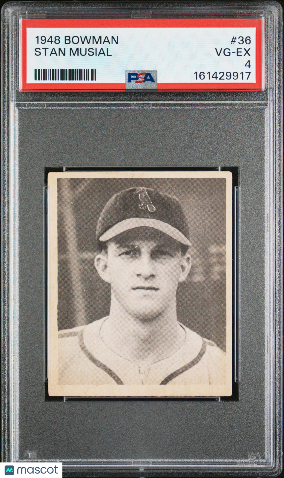 1948 Bowman #36 Stan Musial Rookie HOF Cardinals PSA 4