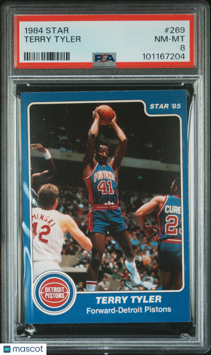 1984 Star #269 Terry Tyler Pistons PSA 8
